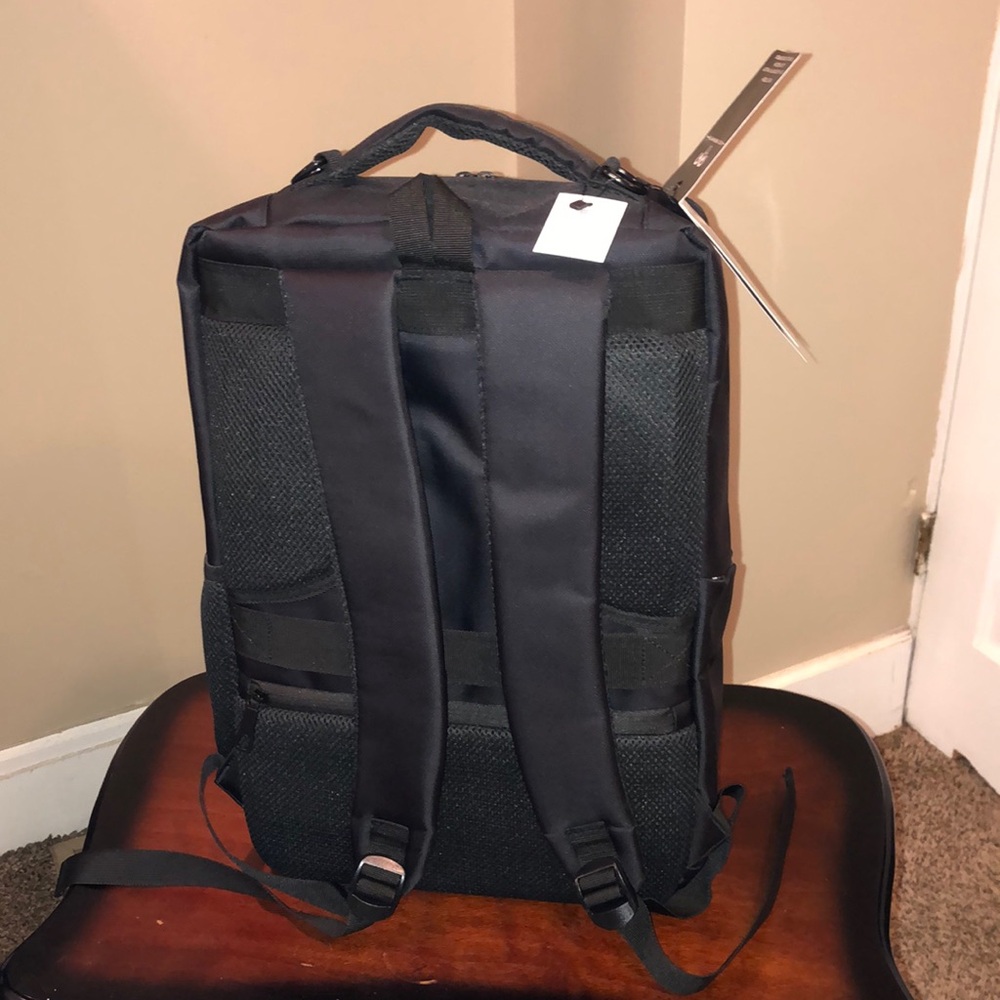 Jack Abrahams The Troy 19” hi-density nylon workbook travel backpack in Black - Picture 6 of 7